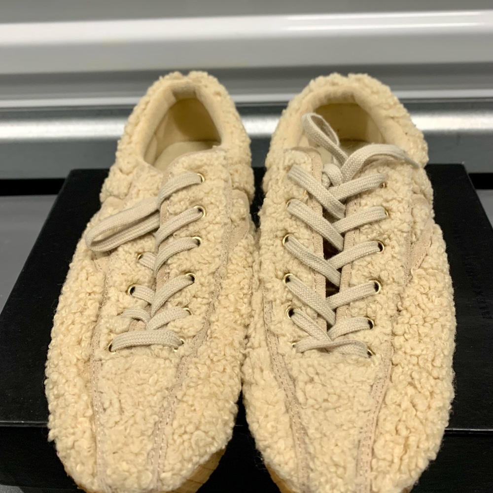 Tretorn Cream Sherpa Sneakers